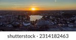 A panoramic shot of the cityscape. Kolding, Denmark