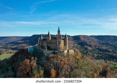 Panoramic shot of Hohenzollern Castle on the Swabian Jura, Germany 