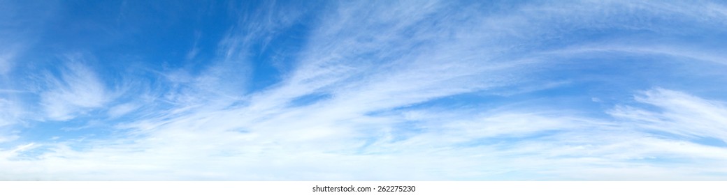 Panoramic Sky On A Sunny Day.