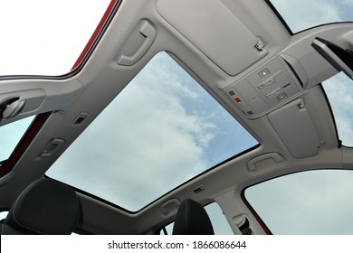 Panoramic Sunroof In A Passenger Car