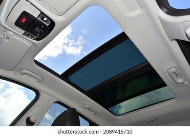 Panoramic Sunroof In A Passenger Car