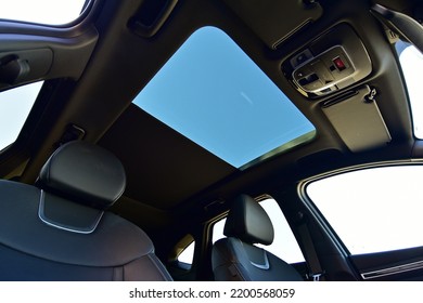 Panoramic Sunroof In A Passenger Car