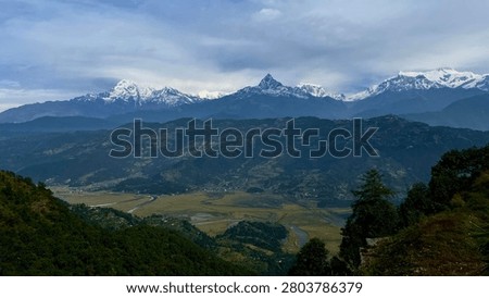 Panoramic vies of a tranquil mountain