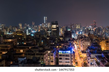 Panoramic View Of Achrafieh Buildings, Lebanon