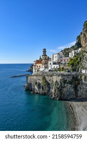 Panoramic View Of The Amalfi Coast In The Province Of Salerno 