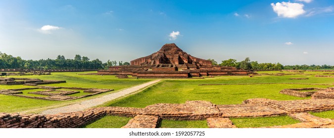 Panoramic View At The Ancient Ruins Of Monastery Somapura Mahavihara In Paharapur, Bangladesh