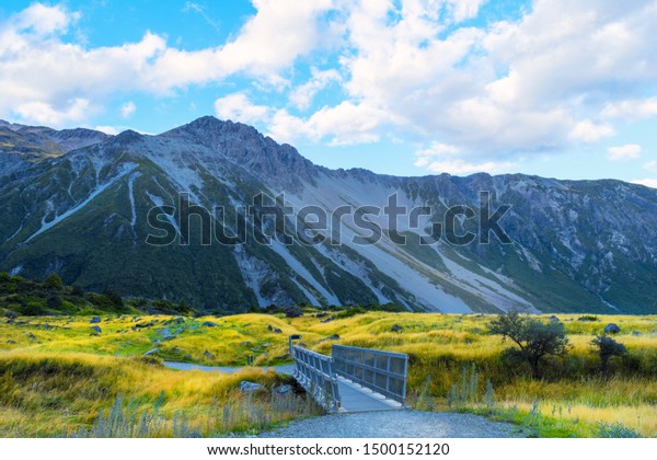 Panoramic View Aoraki Mount Cook National Stock Photo Edit Now