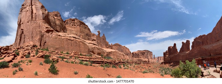 Panoramic View Of Arches National Park In Doab Utah