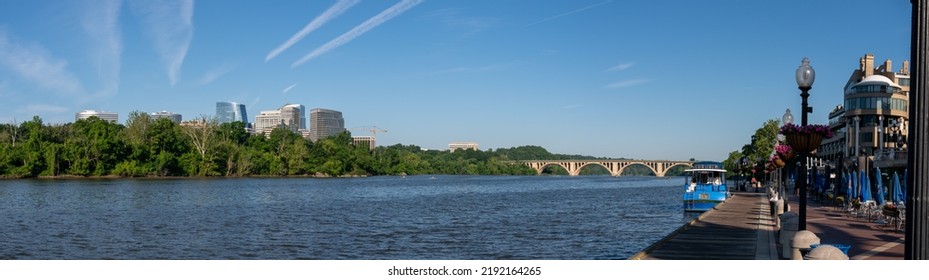 Panoramic View Of Arlington Virginia Across The Potomac River