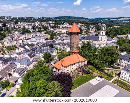 Panoramic view of Auerbach in Saxony