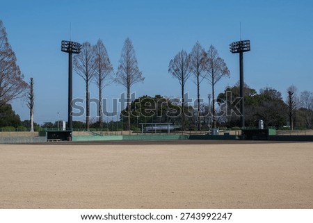 Panoramic view of a baseball stadium looking towards home plate from the outfield