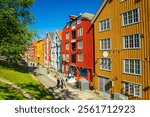 Panoramic view of beautiful city Trondheim, Norway 