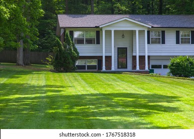 Panoramic View Of Beautiful House And Garden On Spring In Knoxville ,Tennessee USA