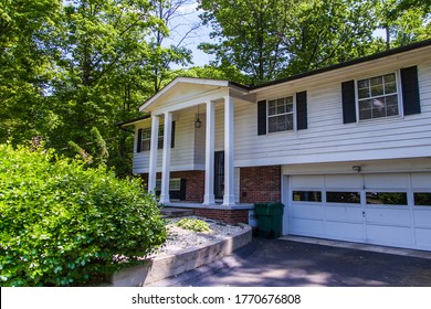 Panoramic View Of Beautiful House And Garden On Spring In Knoxville ,Tennessee USA