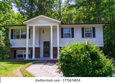 Panoramic View Of Beautiful House And Garden On Spring In Knoxville ,Tennessee USA