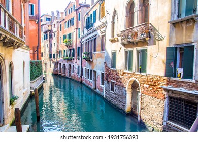panoramic view between the canals of Venice, Italy