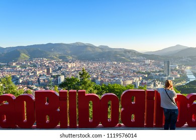 Panoramic View Of Bilbao Basque City, Spain