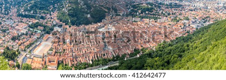 Aerial View Of Brasov City In Romania