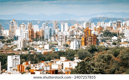 Panoramic view of Bucaramanga city, Santander, Colombia, Urban