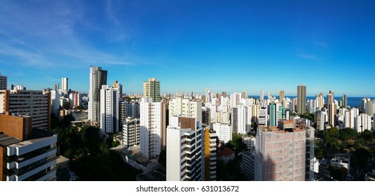 Panoramic View Of Buildings In Salvador Bahia Brazil