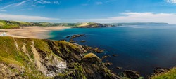 Panoramic View From Burgh Island On The South Devon Coast, Devon, United Kingdom