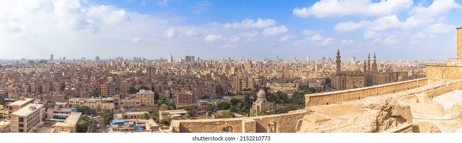 Panoramic view of Cairo from the citadel of Cairo, Egypt - Shutterstock ID 2152210773