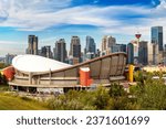 Panoramic view of Calgary in a sunny day, Canada