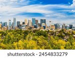 Panoramic view of Calgary in a sunny day, Canada