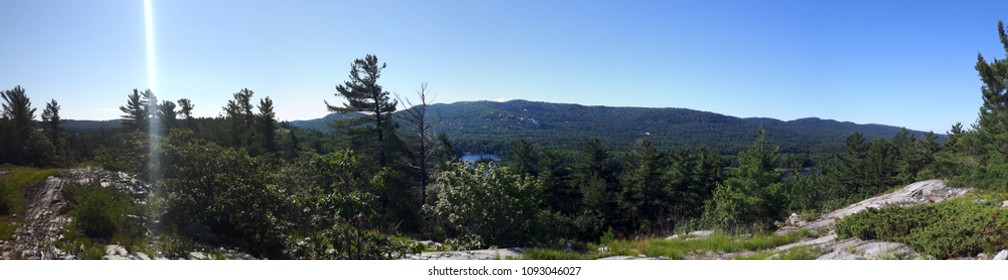 Panoramic View Of Canadian Wilderness, Taken Somewhere Along The La Cloche Trail In The Killarney National Park, Ontario, Canada