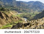 Panoramic view of Canyon de Colca, Peru