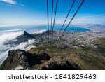 The panoramic view to Capetown from the cableway at the table mountain - Capetown - South Africa