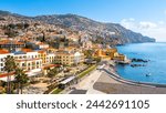 Panoramic view of the capital of Madeira island Funchal, Portugal