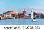 Panoramic view of the Cardiff Bay - Cardiff, Wales