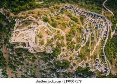 Panoramic View Of Castle De Crussol - In The Commune Of Saint-Péray That Dominates The Valley Of Rhône - Rhône-Alpes - France