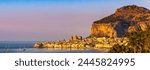 Panoramic view of Cefalu, Province of Palermo, Sicily, Italy, Mediterranean, Europe