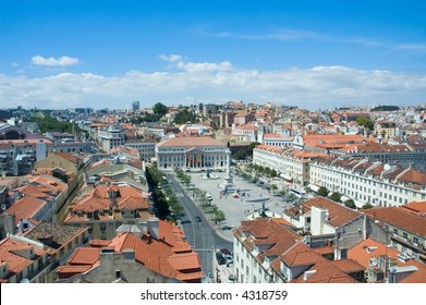 panoramic view of central lisbon