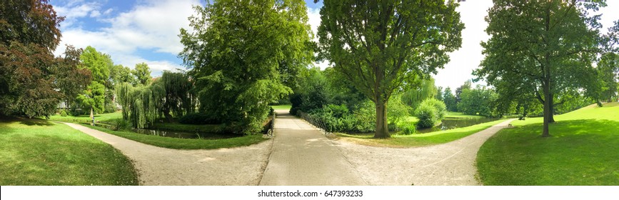 Panoramic View Of City Park.