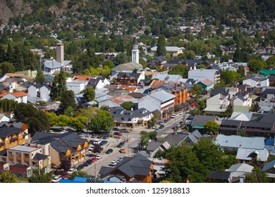 Panoramic View Of The City Of San Martin De Los Andes, In The Province Of NeuquÃ?n, Patagonia, Argentina