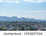 Panoramic view of the City of Santa Maria in the State of Rio Grande do Sul in Brazil. City in the heart of the state. Fire place of Kiss nightclub. University capital of southern Brazil.