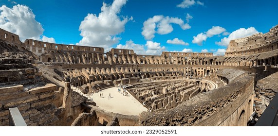 Panoramic view of the Colosseum arena floor. - Powered by Shutterstock