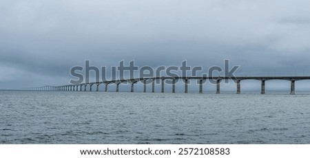 Panoramic view of the Confederation Bridge connecting New Brunswick and Prince Edward Island