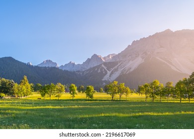 Panoramic view of Dachstein Mountain Group from Ramsau - Shutterstock ID 2196617069