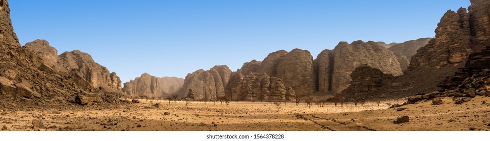 Panoramic view of the desert  formation in the Africa - Powered by Shutterstock