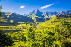 Vista Panoramica Del Parco Nazionale Di Drakensberg A Kwazulu Natal