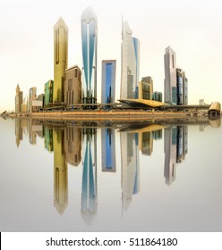 Panoramic View Of Dubai Business Bay, UAE