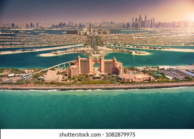 Panoramic View Of Dubai From Palm Island, UAE