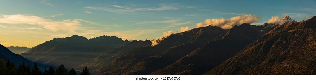 Panoramic View Of Eastern Rhaetian Alps