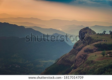 A panoramic view from Elephant head point at Mahabaleshwar, India