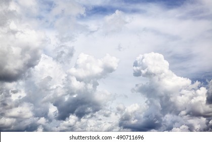 Panoramic View Of Epic Clouds, May Be Used As Background