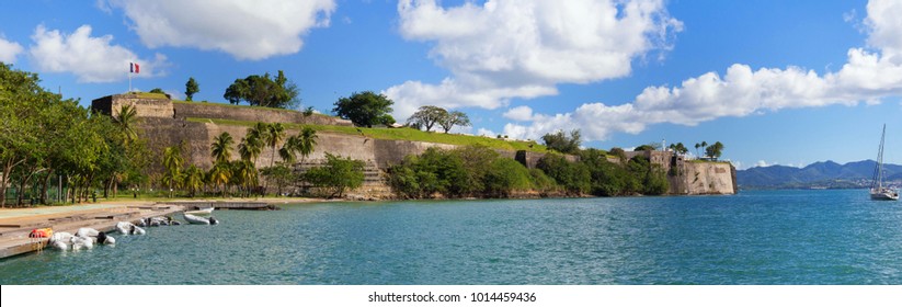 The Panoramic View Of Fort Saint Louis, Martinique Island , French West Indies.